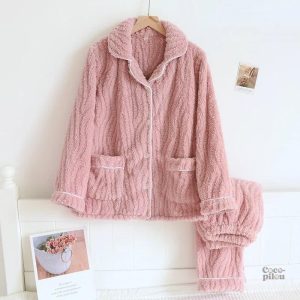 Pyjama femme rose bonbon Pilou Pilou confortable et doux
