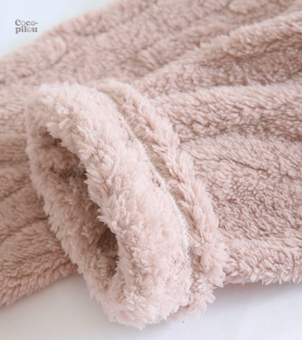 Pyjama féminin en pilou, couleur rose tendre