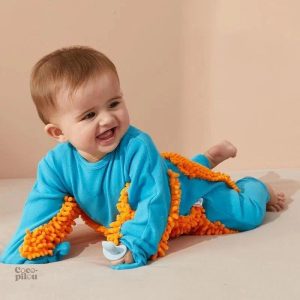 Pyjama pilou pilou enfant motif serpillère doux et confortable