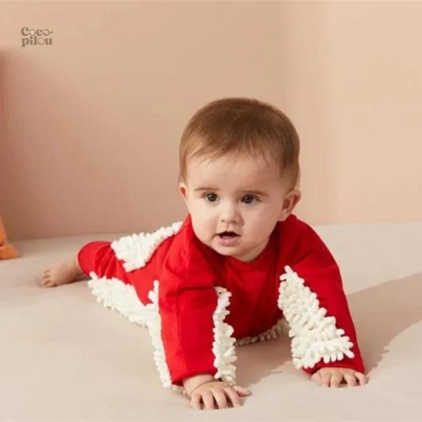 Pyjama enfant en pilou pilou, design serpillère, idéal pour la nuit