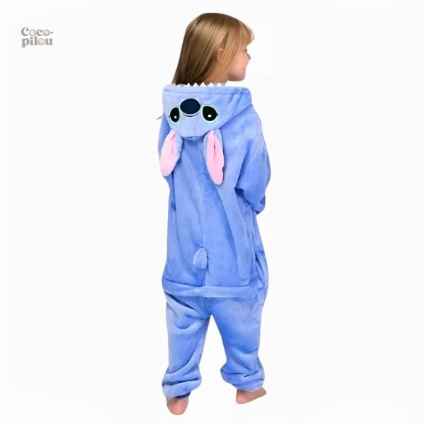 Pyjama pilou pilou avec motif Stitch, confortable et doux