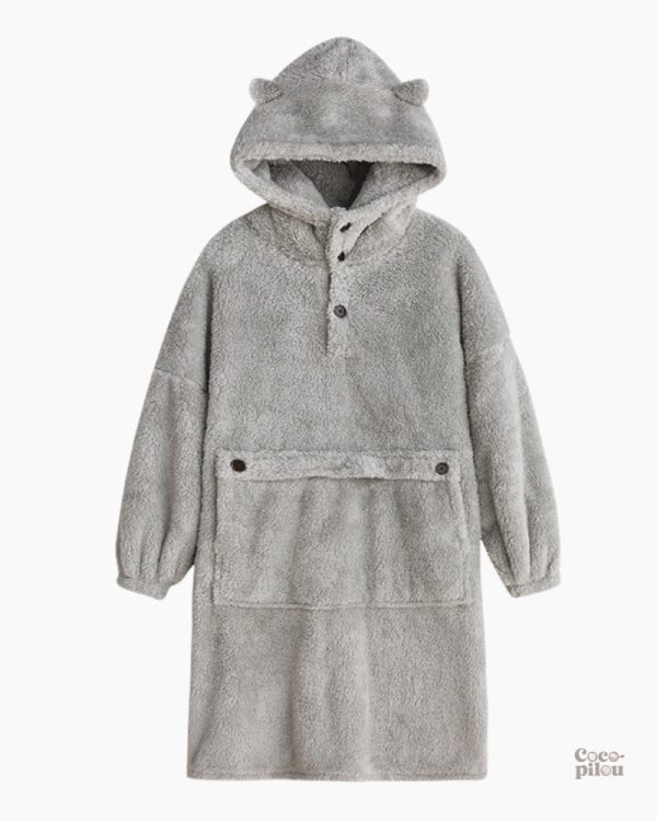 Robe de chambre chaude en tissu Pilou Pilou pour homme