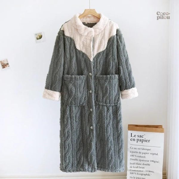 robe-de-chambre-cocooning-1 Robe de chambre cocooning Pilou Pilou pour femme
