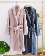 Confortable robe de chambre en pilou pour homme