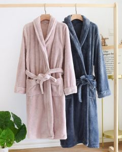Confortable robe de chambre en pilou pour homme