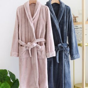 Confortable robe de chambre en pilou pour homme