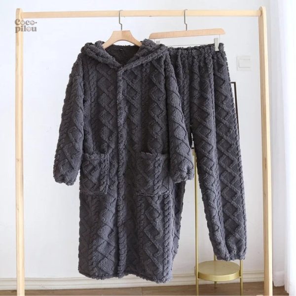 Robe de chambre en laine pour hommes