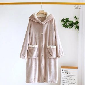 Robe de chambre polaire femme confortable et douce