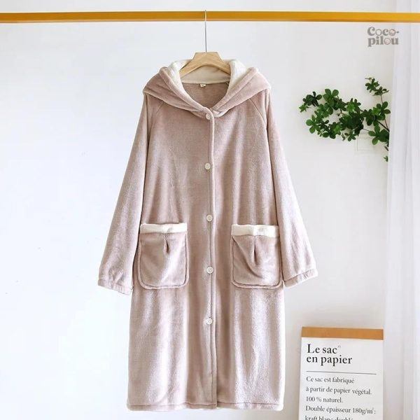 Robe de chambre polaire femme confortable et douce