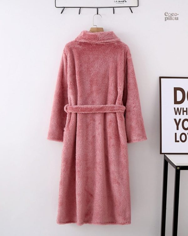 Robe de chambre en laine douce pour femmes