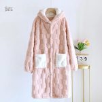 Robe de chambre chaude en laine Pilou Pilou pour femme