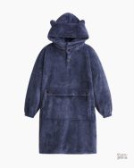 Robe de chambre chaude en laine, style décontracté