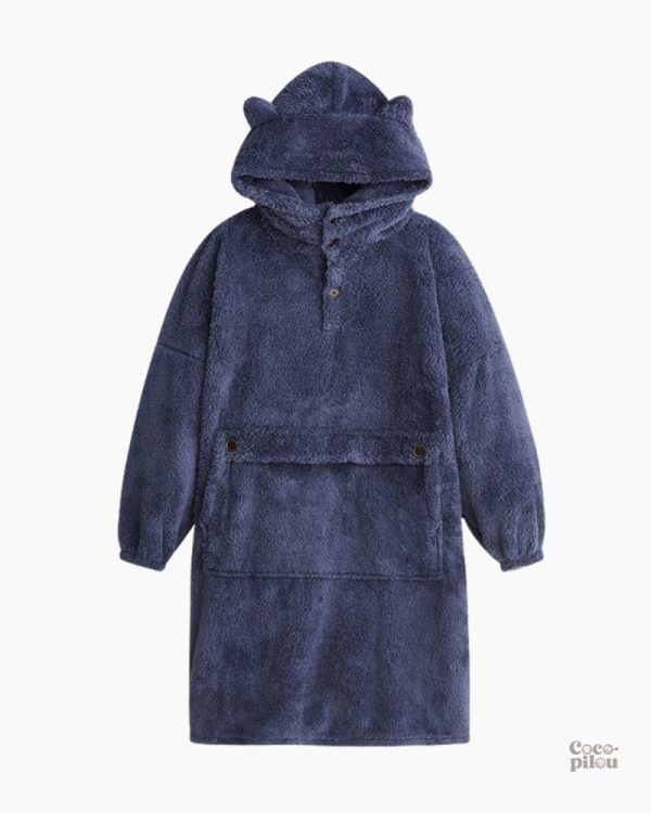 Robe de chambre chaude en laine, style décontracté