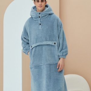 Robe de chambre homme polaire confort doux