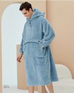 Robe pilou-pilou homme en tissu polaire chaud