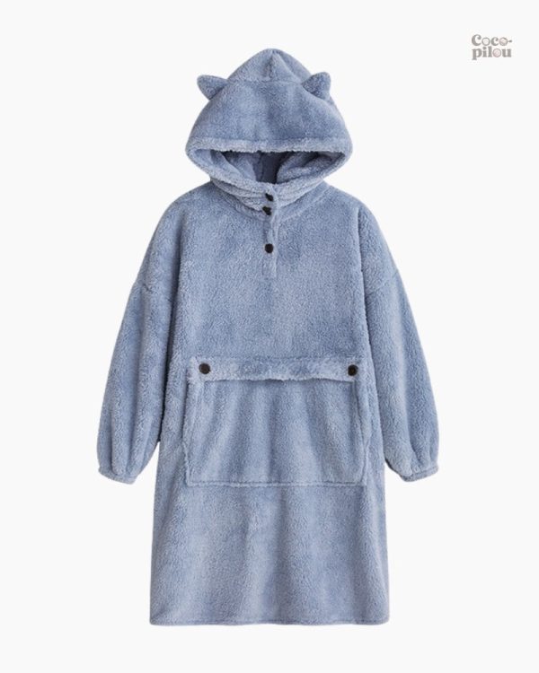 Peignoir homme en polaire style pilou-pilou élégant