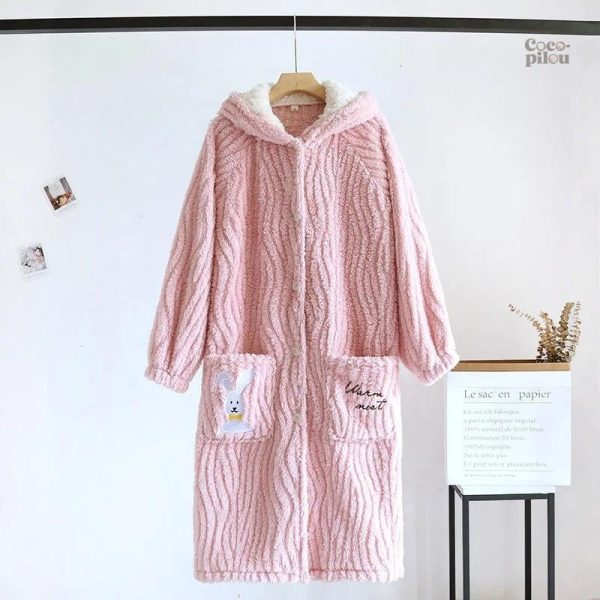 robe-de-chambre-lapin-pilou-pilou-1 Robe de chambre femme lapin Pilou Pilou douce et confortable