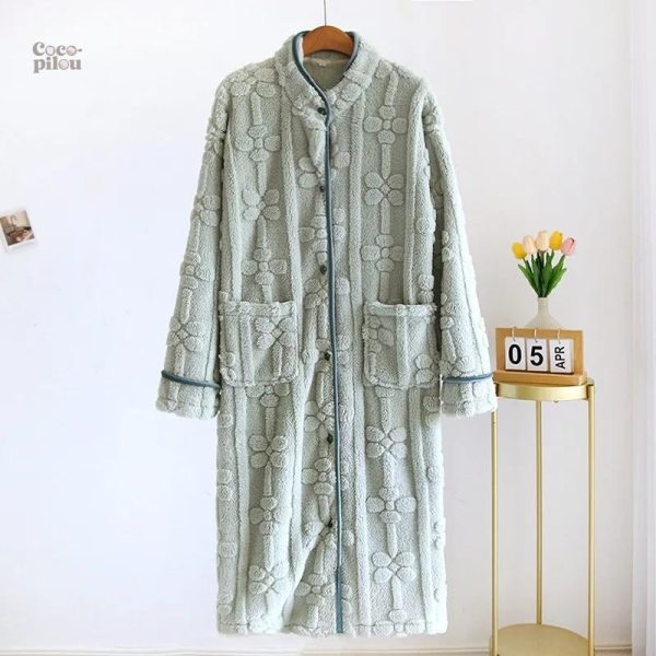 robe-de-chambre-molleton-1 Robe de chambre femme molleton confortable et douce