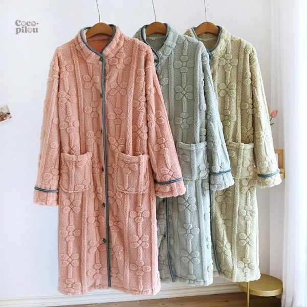 Pilou Pilou femme, robe de chambre en molleton chaleureux