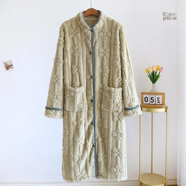 robe-de-chambre-moumoute-1 Robe de chambre moumoute femme, douce et confortable