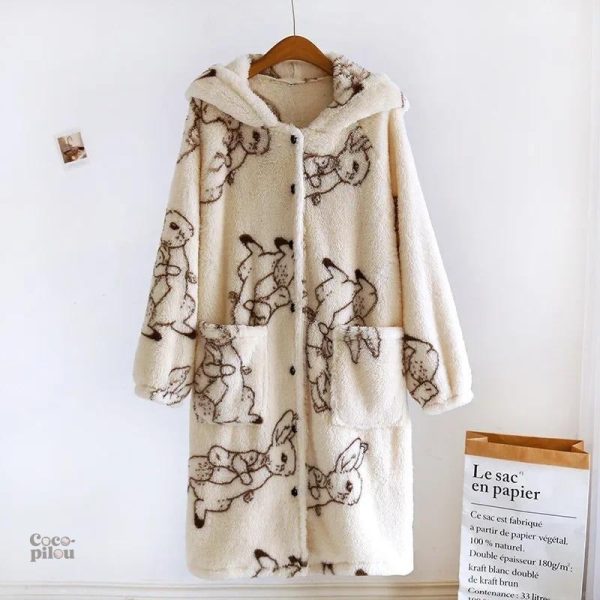 Robe de chambre polaire femme confortable et originale