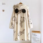 Robe polaire femme douce, style Pilou Pilou, parfaite pour l'hiver