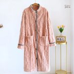 Robe de chambre polaire longue femme en pilou pilou