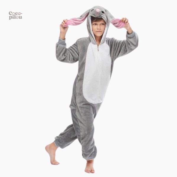 Surpyjama polaire garçon motif lapin, confort douillet