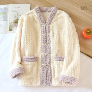 Sweat pyjama beige Pilou Pilou pour femme