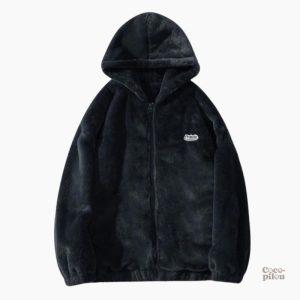 Veste à capuche en fourrure pour homme