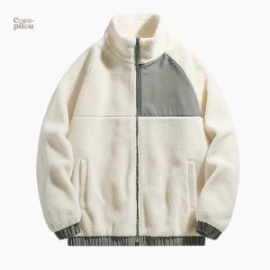 Veste bi matière pour femme, douceur et modernité réunies