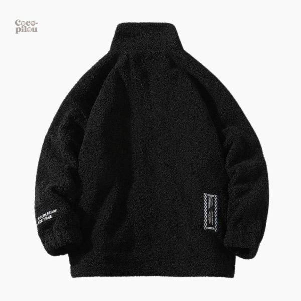 Veste bouclette douce, idéale pour un look décontracté féminin