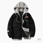 Veste capuche homme en pilou pilou avec fourrure