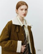 Veste col mouton femme élégante et confortable