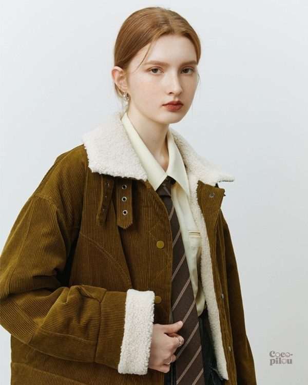 veste-col-mouton-femme-1 Veste col mouton femme élégante et confortable