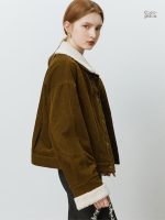 Veste femme col mouton, idéale pour l'hiver