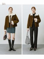 Veste col mouton, style raffiné et chaud
