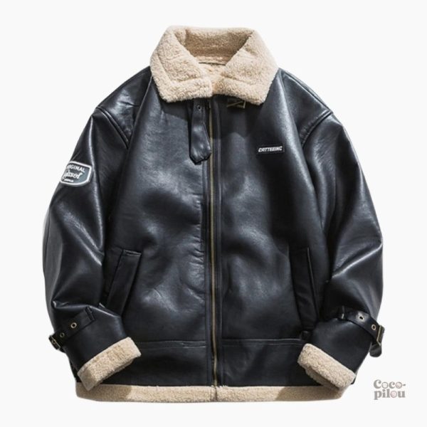Veste col mouton homme, style Pilou Pilou pour homme