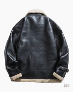 Veste chaude avec col en mouton, mode décontractée masculine
