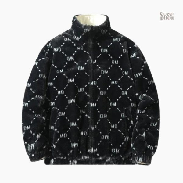 Veste fausse fourrure pour homme, look tendance