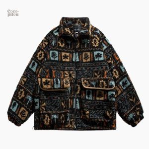 Veste imitation peau de mouton pour homme, style Pilou Pilou