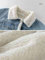 Veste jean col mouton, look tendance