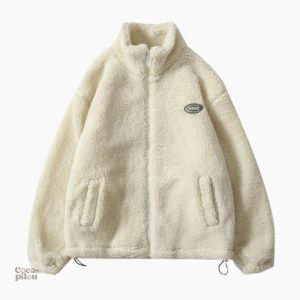 Veste moumoute blanche femme pour un look cocooning