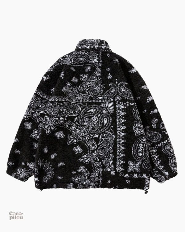 Veste homme en tissu peluche, idéale pour l'hiver