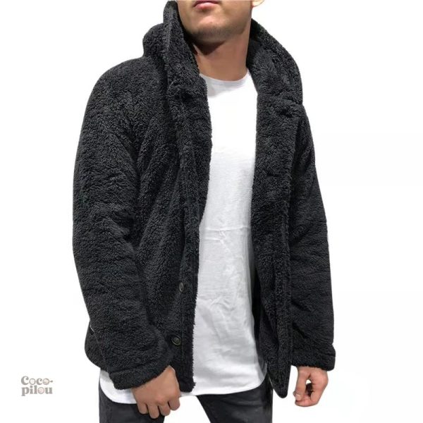 Veste douce et chaude pour homme, style pilou pilou