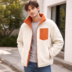 Veste réversible homme style pilou pilou, idéale pour l'hiver