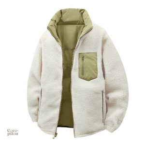 Veste réversible homme, matière pilou pilou pour un look décontracté