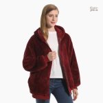 Veste Pilou Pilou rouge bordeaux pour femme