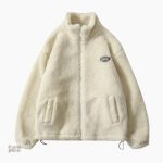 Veste polaire blanche pour homme, style Pilou Pilou