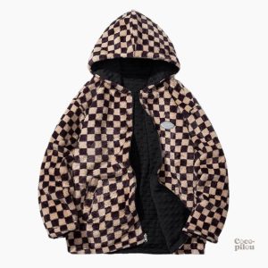 Veste polaire homme à carreaux, style Pilou Pilou